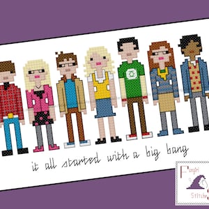 Big Bang Theory Inspired Cross Stitch - PDF Pattern - INSTANT DOWNLOAD