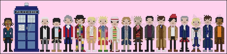 The 17 Doctors Unofficial cross stitch pattern UPDATED 2024 PDF pattern INSTANT download image 5