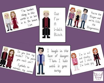 Buffy the Vampire Hunter Set inspired cross stitch pattern - PDF Pattern - INSTANT DOWNLOAD