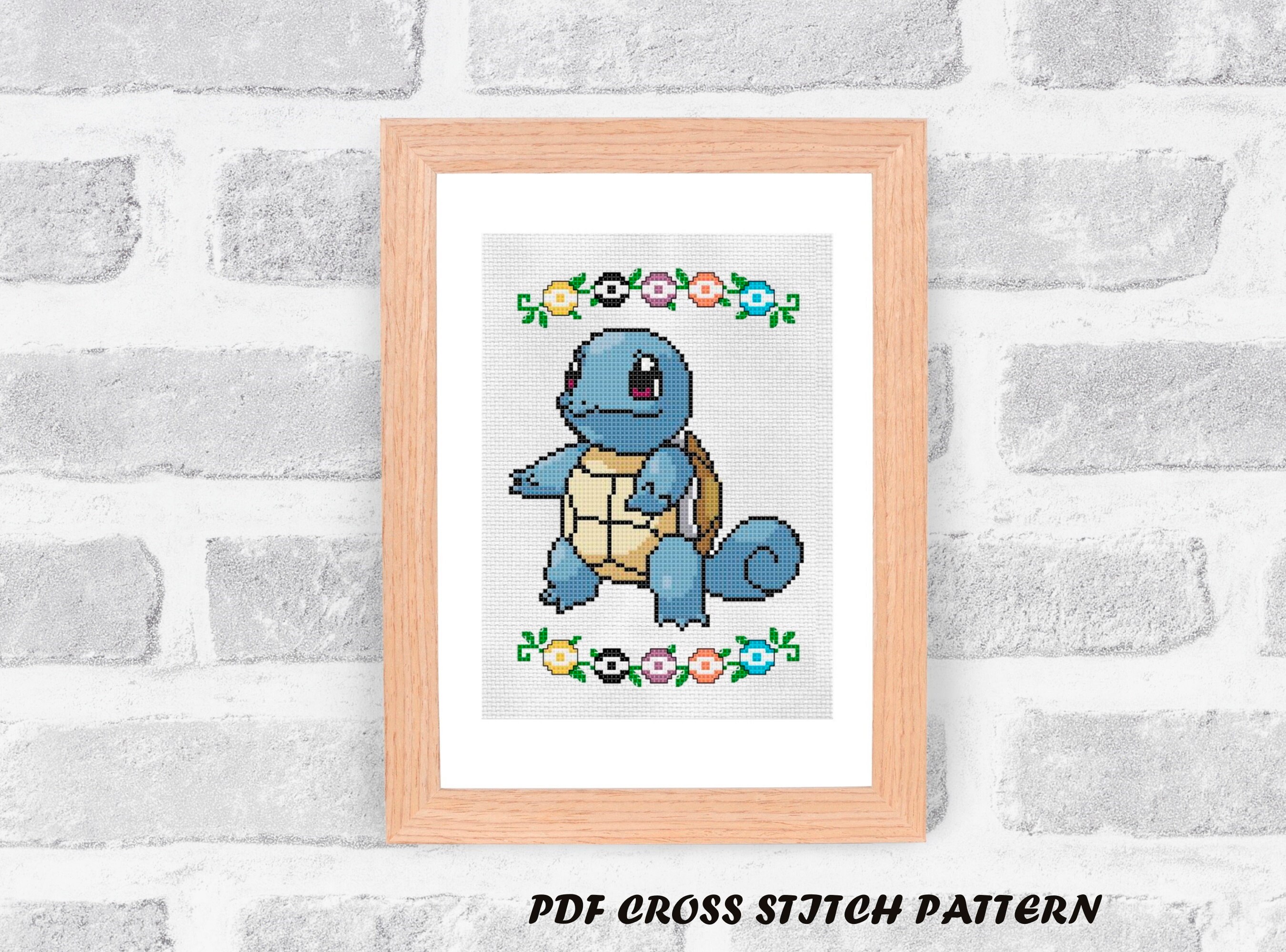 Unofficial Pokemon Squirtle Cross Stitch Pattern Pdf Pattern Instant Download