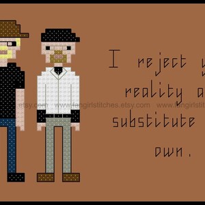 MythBusters Inspired Characters and Quote cross stitch pattern PDF pattern INSTANT Download image 4