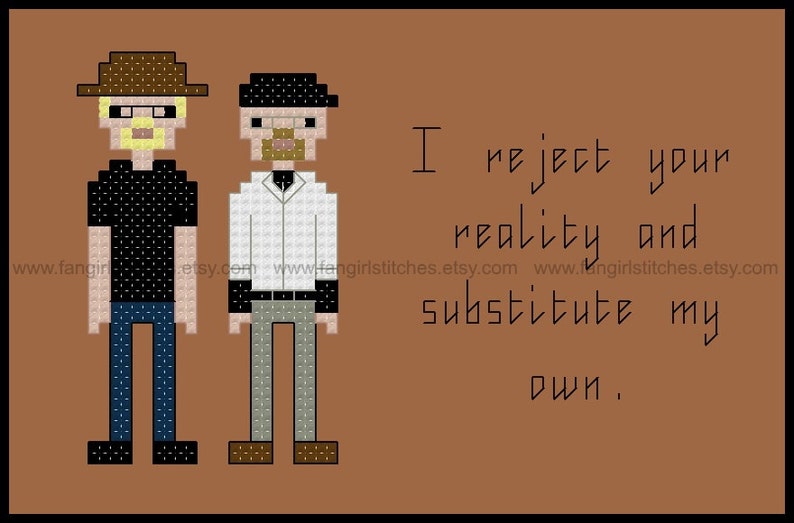 MythBusters Inspired Characters and Quote cross stitch pattern PDF pattern INSTANT Download image 4