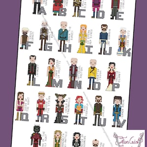 Witcher Alphabet themed cross stitch pattern - PDF pattern - INSTANT DOWNLOAD