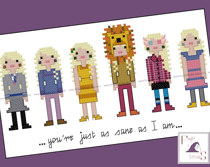 Luna Lovegood parody Cross Stitch pattern - Instant Download PDF