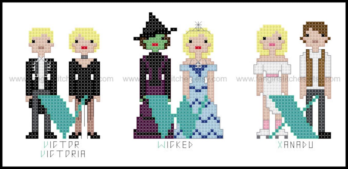 Musical Broadway Alphabet Cross Stitch PDF Pattern INSTANT | Etsy