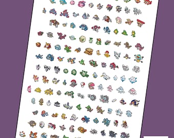 Pokemon Generation 5, V, Five, 156 new Pokemon parody Cross Stitch - PDF Pattern - INSTANT Download