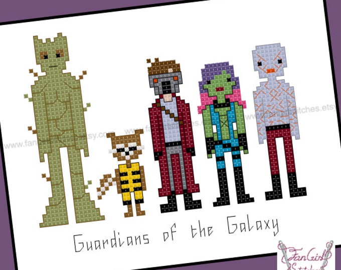 Guardians of the Galaxy themed cross stitch pattern - PDF pattern - INSTANT DOWNLOAD