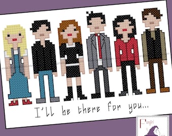 Friends Inspired Cross Stitch - PDF Pattern - INSTANT DOWNLOAD