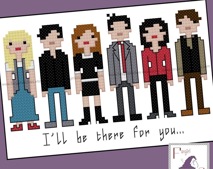 Friends Inspired Cross Stitch - PDF Pattern - INSTANT DOWNLOAD