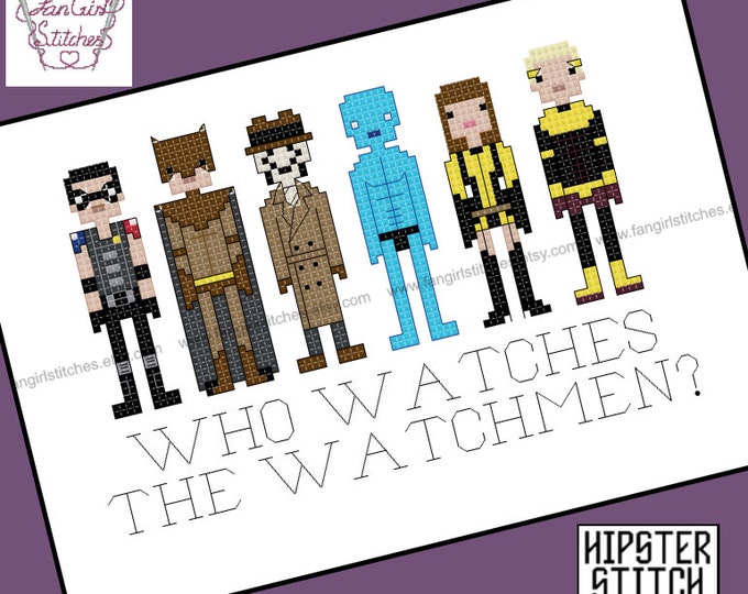 Watchmen themed cross stitch pattern - PDF pattern - INSTANT DOWNLOAD