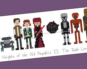 Star Wars Knights of the Old Republic 2: The Sith Lords themed Cross Stitch - PDF pattern - INSTANT DOWNLOAD