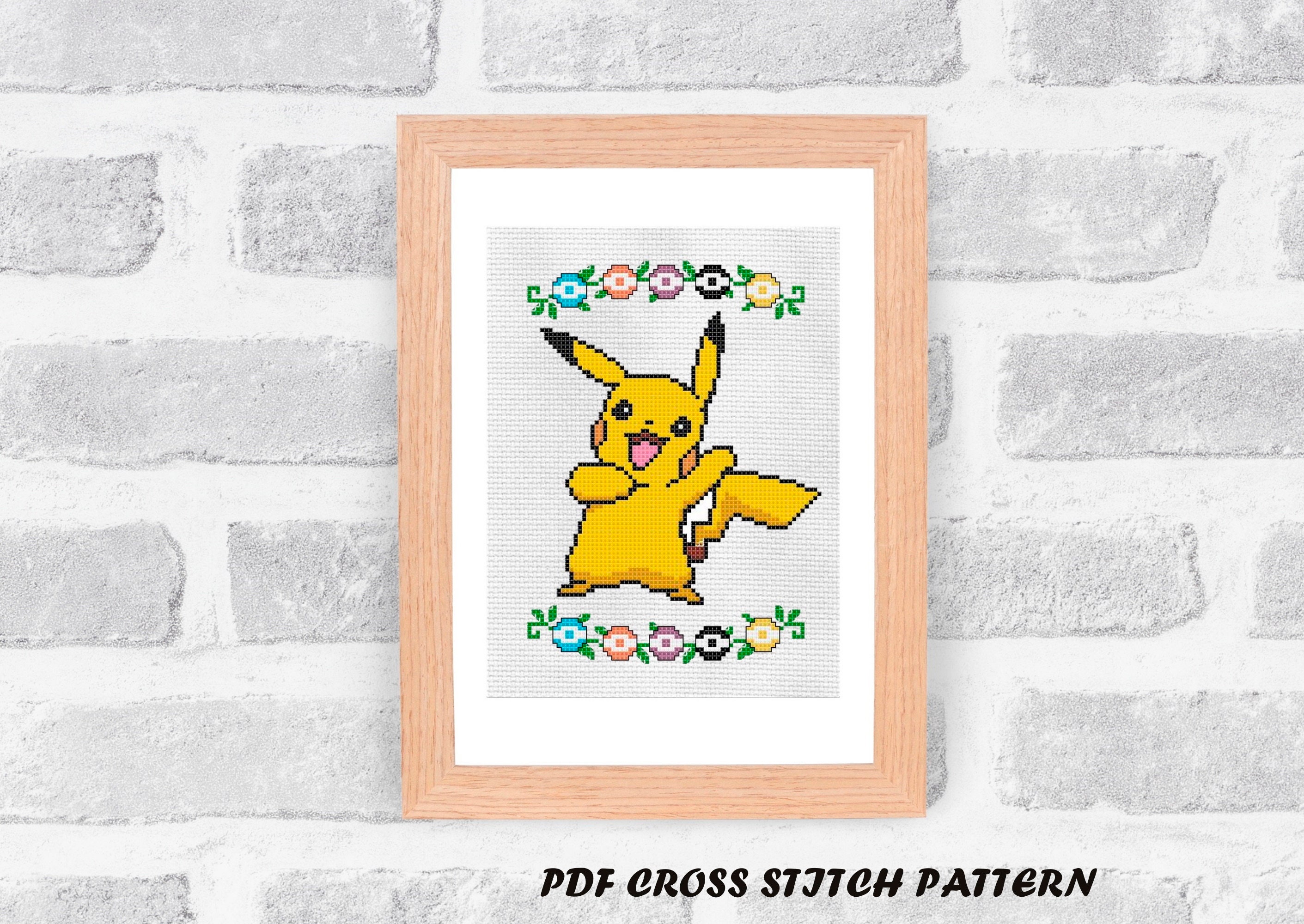 Pikachu Cross Stitch Pattern PDF