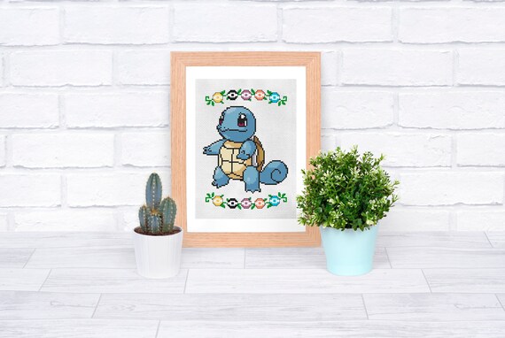 INSTANT DOWNLOAD PDF Pattern Unofficial Pokemon Squirtle cross stitch pattern