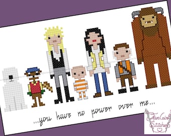 Labyrinth themed Cross Stitch - PDF pattern - INSTANT DOWNLOAD