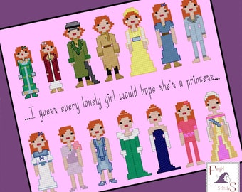 Dutchess Anastasia Costumes Cross Stitch Pattern - PDF Pattern - Instant Download