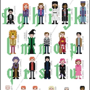 Unofficial HP Wizard World Alphabet cross stitch PDF Pattern INSTANT Download image 2