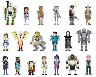 Overwatch themed Cross Stitch - PDF pattern - INSTANT DOWNLOAD