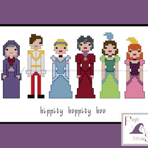Cinderella Cross Stitch - PDF Pattern - INSTANT DOWNLOAD