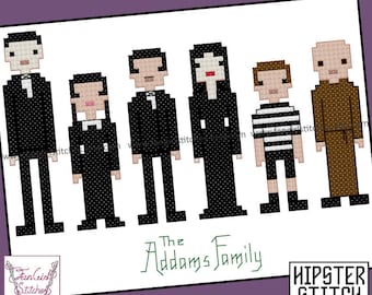 Addams Family Themed Cross Stitch - PDF Pattern - INSTANT DOWNLOAD