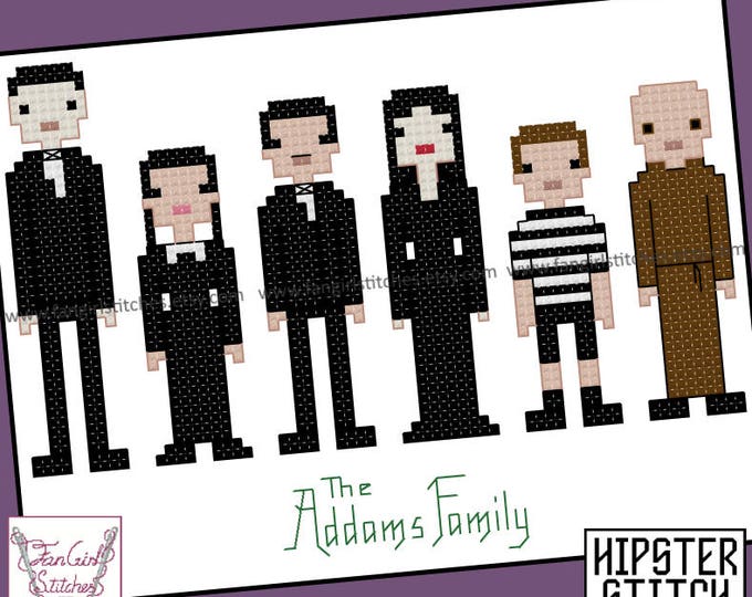 Addams Family Themed Cross Stitch - PDF Pattern - INSTANT DOWNLOAD