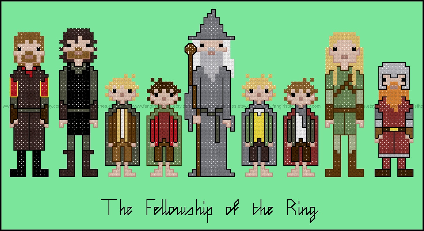 LOTR the Fellowship of the Ring III Cross Stitch Pattern Pdf 