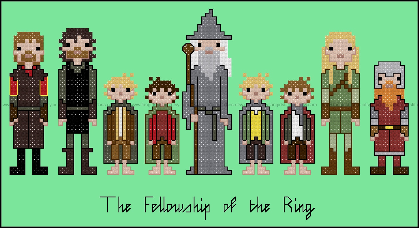 LOTR the Fellowship of the Ring Cross Stitch Pattern Pdf 