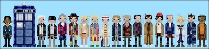 The 17 Doctors Unofficial cross stitch pattern UPDATED 2024 PDF pattern INSTANT download image 4