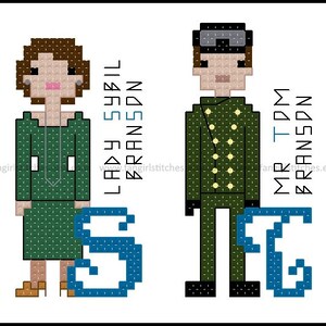 Downton Abbey inspired Character Alphabet Cross Stitch pattern PDF Pattern INSTANT DOWNLOAD image 5