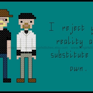 MythBusters Inspired Characters and Quote cross stitch pattern PDF pattern INSTANT Download image 2