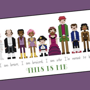 The Greatest Showman inspired This Is Me Cross Stitch - PDF pattern - INSTANT DOWNLOAD