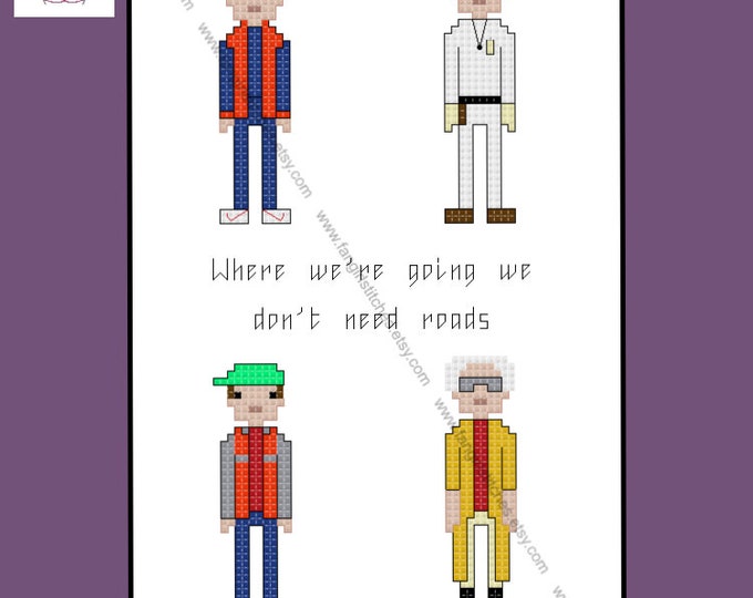 Back to the Future inspired cross stitch pattern - PDF Pattern - INSTANT DOWNLOAD