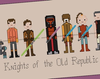 Star Wars: Knights of the Old Republic inspired Cross Stitch - PDF pattern - INSTANT DOWNLOAD