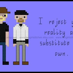 MythBusters Inspired Characters and Quote cross stitch pattern PDF pattern INSTANT Download image 5