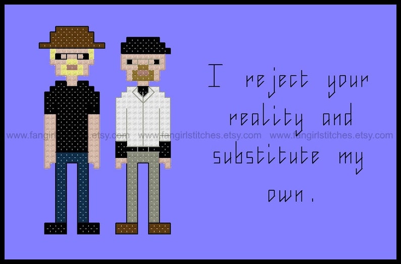 MythBusters Inspired Characters and Quote cross stitch pattern PDF pattern INSTANT Download image 5