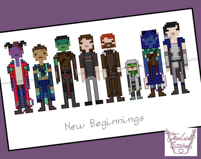 New Beginnings - Critical Role themed Cross Stitch - PDF Pattern - INSTANT download