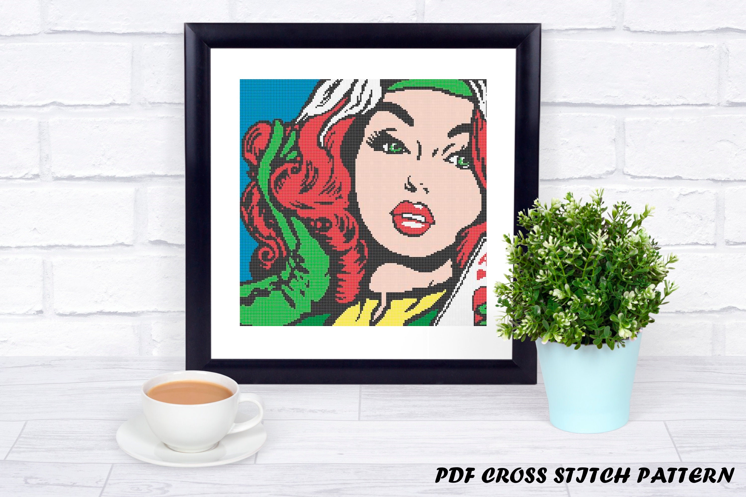 Cross Stitch Pattern Pdf Coffee Cup Instant Download 