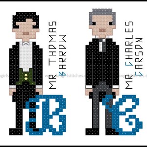 Downton Abbey inspired Character Alphabet Cross Stitch pattern PDF Pattern INSTANT DOWNLOAD image 3