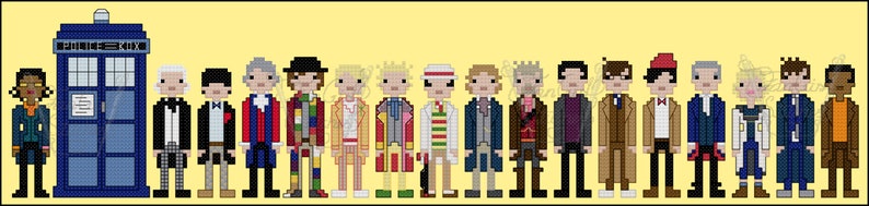 The 17 Doctors Unofficial cross stitch pattern UPDATED 2024 PDF pattern INSTANT download image 3