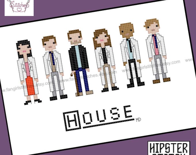 House MD inspired cross stitch pattern - PDF pattern - Instant DOWNLOAD