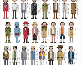 Robin Williams Tribute Movie Costumes Cross Stitch - PDF Pattern - INSTANT DOWNLOAD