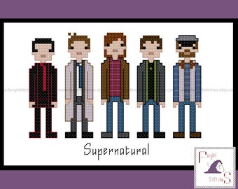 Supernatural Inspired Cross Stitch Pattern - PDF Pattern - INSTANT DOWNLOAD