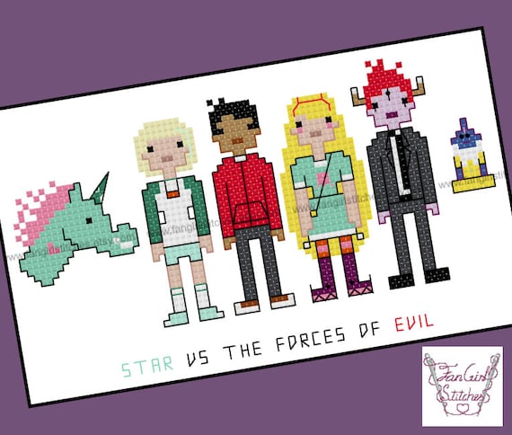 Star Vs The Forces Of Evil Themed Cross Stitch Pattern Pdf Etsy