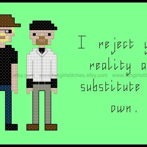 MythBusters Inspired Characters and Quote cross stitch pattern PDF pattern INSTANT Download image 3