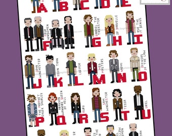 Supernatural Inspired Alphabet Cross Stitch Pattern - PDF pattern - INSTANT DOWNLOAD