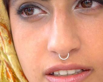 Septum ring ,Gold Septum ring, septum piercing, nose ring, Septum, septum jewelry, nostril ring, helix, tragus, nose hoop, dainty