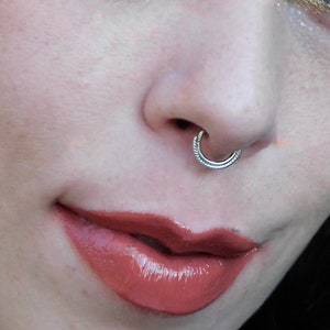 Tribal Septum, Silver septum ring, nose ring, boho septum, Nose Hoop, nostril ring, helix, rook, tragus, nose hoop, Indian nose ring, septum