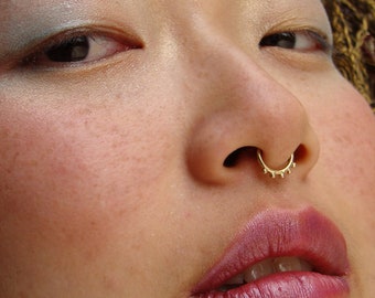 Gold septum ring, septum piercing, septum, Dainty nose ring, Tribal nose hoop, Indian Nose Ring, nose hoop, Gold nose ring, nostril ring