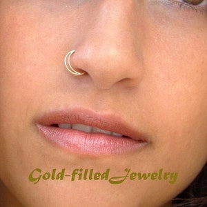 gold filled Nasenring, Nasenpiercing, Septum Ring, Nasenring, Stammes-Septum Ring, gold filled Nasenpiercing, Silber Septum, Tragus, Helix