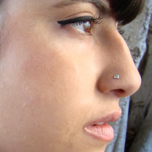 Dot nose stud, Silver nose stud, tribal nose stud, nose pin, nose screw, nostril stud, small nose stud, tiny nose stud, Stud nose ring