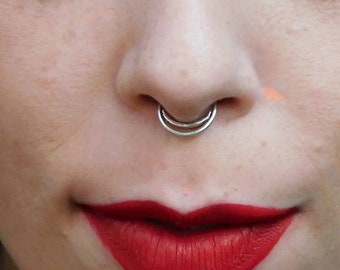 moon septum, septum piercing, Half moon septum, Silver septum, nose hoop, nostril ring, silver nose ring, 925 nose ring,  septum for men